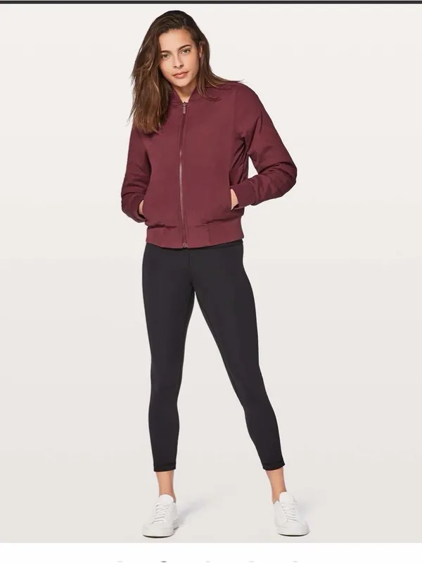 lululemon Non-Stop Reversible Bomber Jacket - Redwood (Merlot) - 4 - Image 2