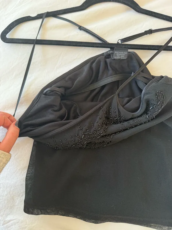The Limited Black Beaded Spaghetti Strap Camisole  - Image 8
