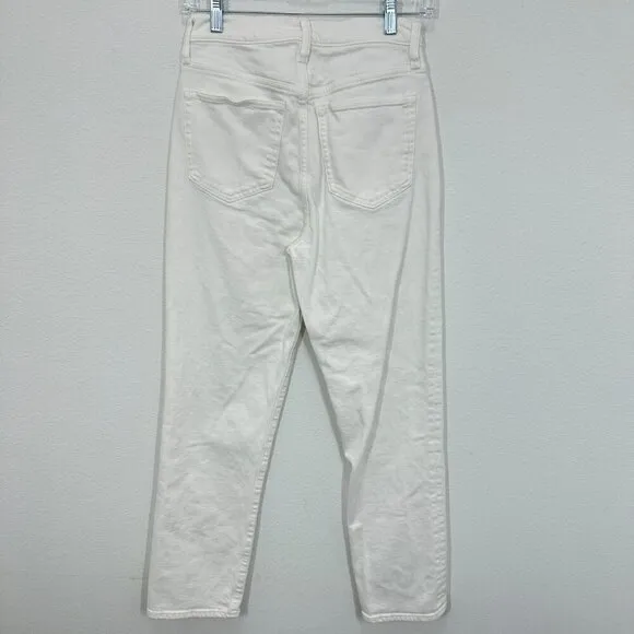 J. Crew Women's Size 26 Classic Straight White Denim Jeans Classic Coastal - Image 2