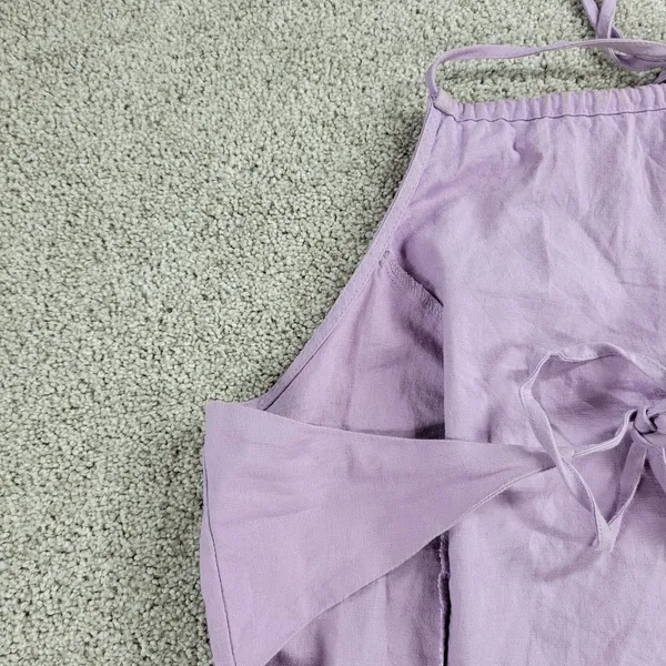 Urban Outfitters Womens Dress 8 Purple Halter Neck Open Tie Back Bodycon Mini - Image 11