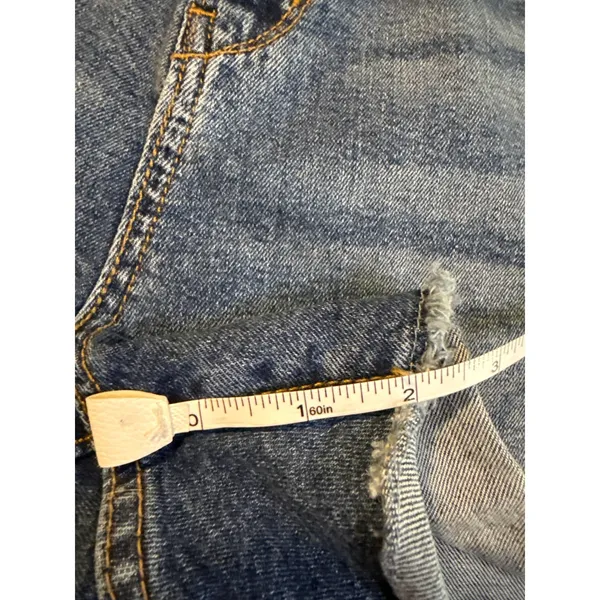 Denizen from Levis Womens High Rise Distressed Denim Shorts Medium Wash Blue - Image 9