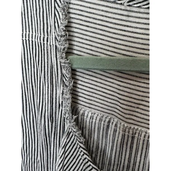 FP One Free People Striped‎ Ruffle Shirt 3/4 sleeve sz XS/S - Image 3