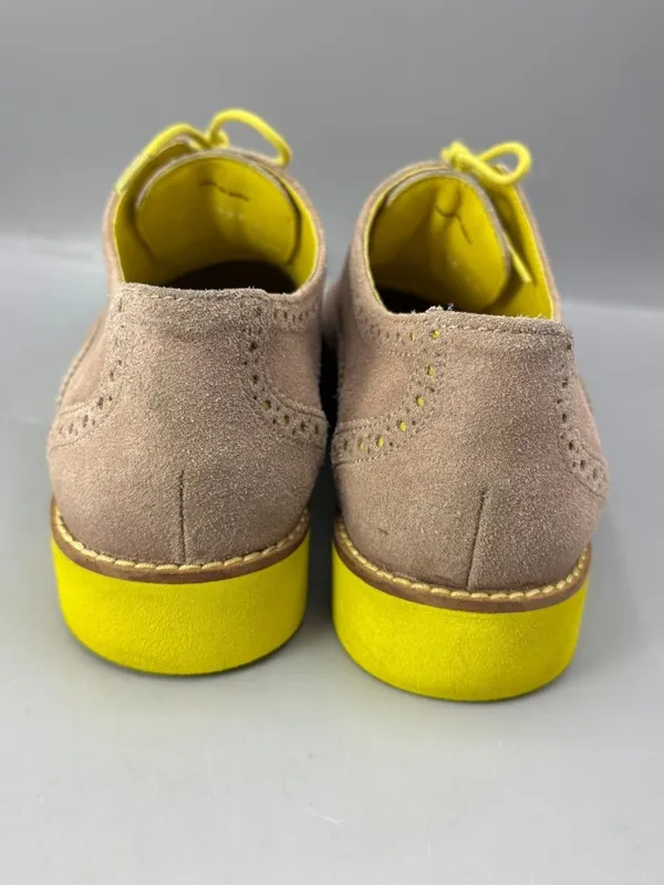 Cole Haan Lunargrand Alisa Wingtip Oxford Shoes Womens 8.5 Tan Yellow Almond Toe - Image 4