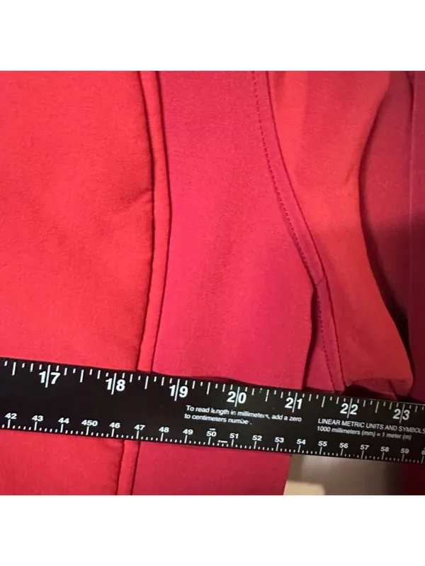 L.L. Bean Women’s Large Red Jacket Colorblock Fleece Lined Outdoor Hiking Cabin - Image 3