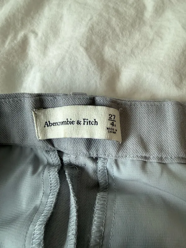 Abercrombie Flare Mid Rise Gray Slacks - Image 2