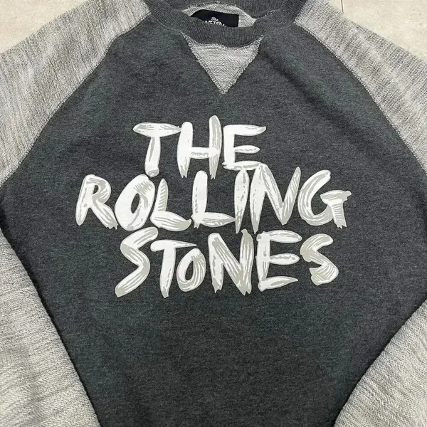 The Rolling Stones Script Tongue Logo Crew Neck Sweatshirt Gray 50 Years Tour S - Image 5