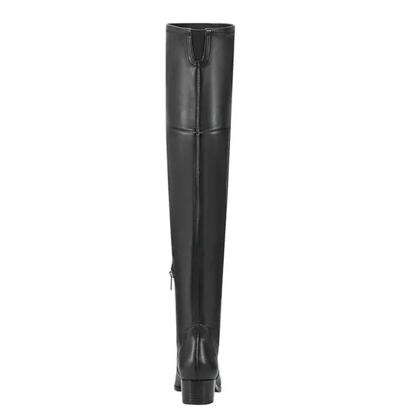 Marc Fisher LTD Black Over The Knee Boots Metal Tip Detail Size 6.5M NEW - Image 2