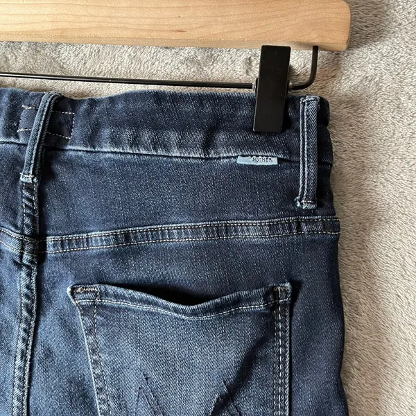 Mother High Waisted Looker Ankle Fray Size 26 Dark‎ Wash Last Call - Image 6