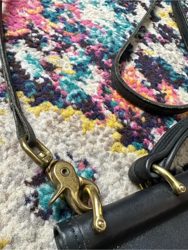 Coach Vintage Willis Leather Purse Removable Strap Black 9927 - Image 8