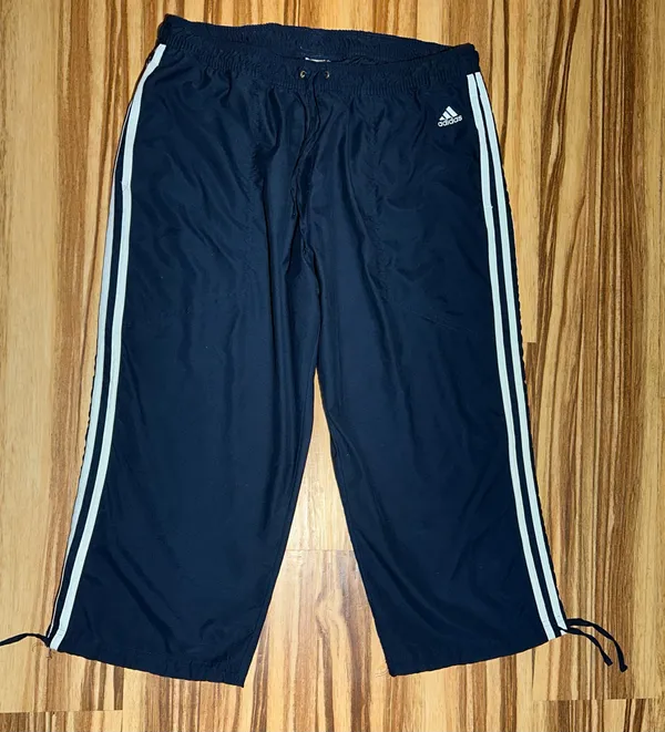 Navy Blue Adidas Thin Sweatpants Size XL - Image 4