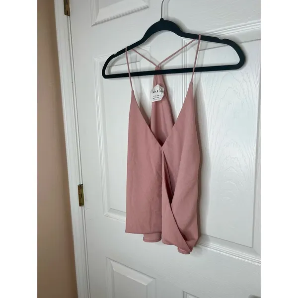 Sadie & Sage Light Pink Mauve Going Out Sleeveless Tank Top Blouse Size Medium - Image 3
