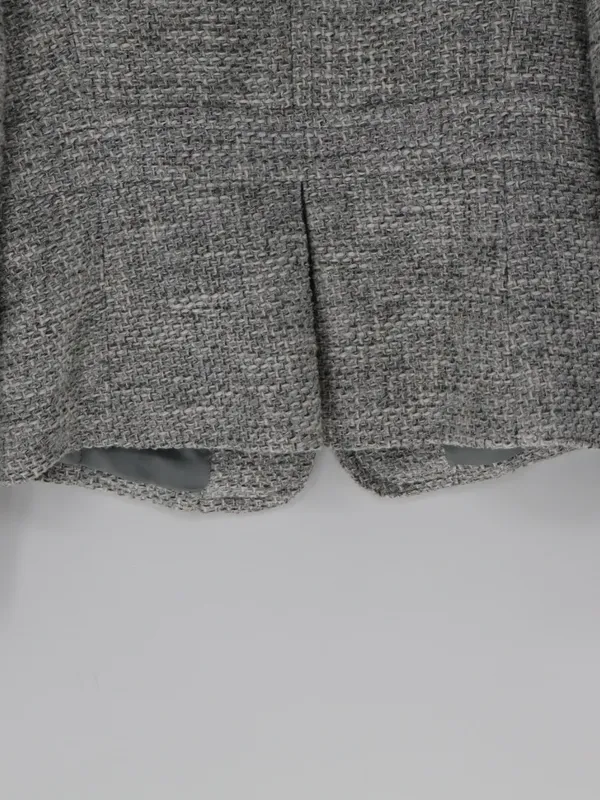 Talbots Tweed Blazer Size 10 Gray Textured Tailored Jacket Preppy Old Money - Image 11