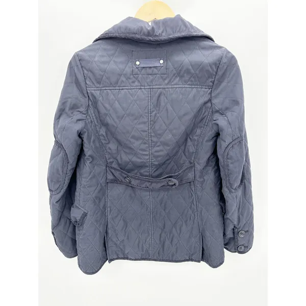 Hunter‎ Womens Navy Blue Quilted Long Sleeve Collared Jacket Size 4 RN126623 - Image 2
