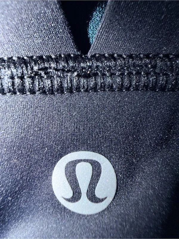 Lululemon Run The Day Bra Submarine Black Mesh Nulux Long Line - Image 5