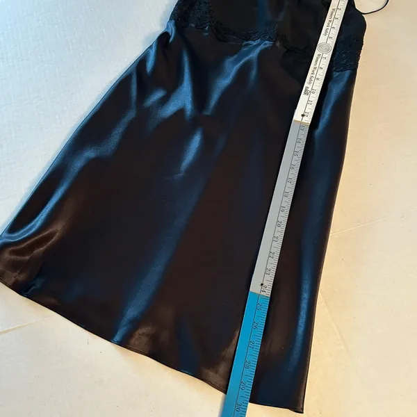 Nine West black short slip dress/nightie Spaghetti Straps size Medium - Image 4