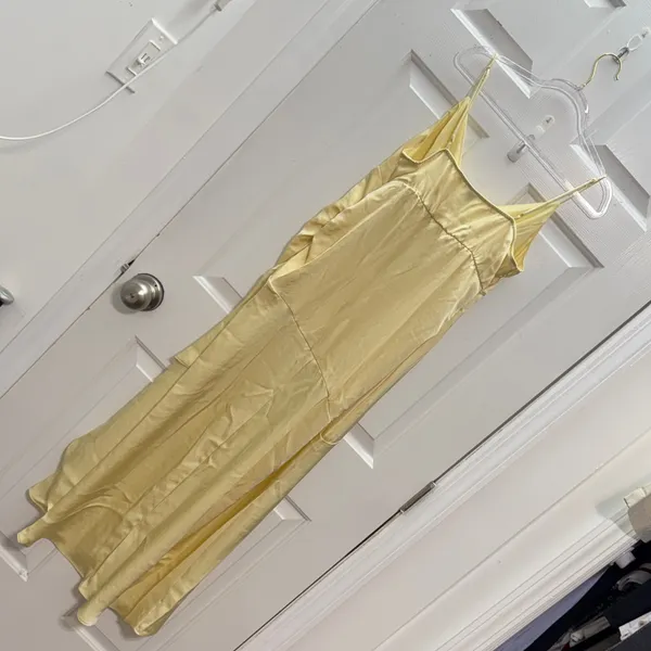 WILD FABLE Women's Sleeveless Satin Asymmetrical Maxi A-Line Dress - Image 7