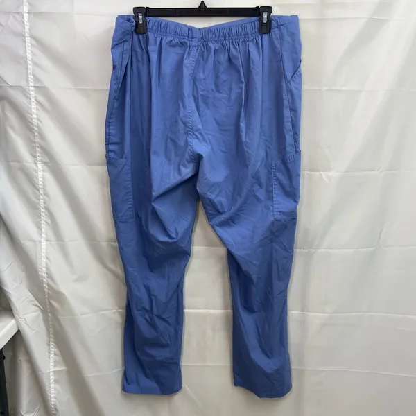 Women's blue pull on stretch relaxed straight leg deep‎ pocket scrub bottoms XXL - Image 6