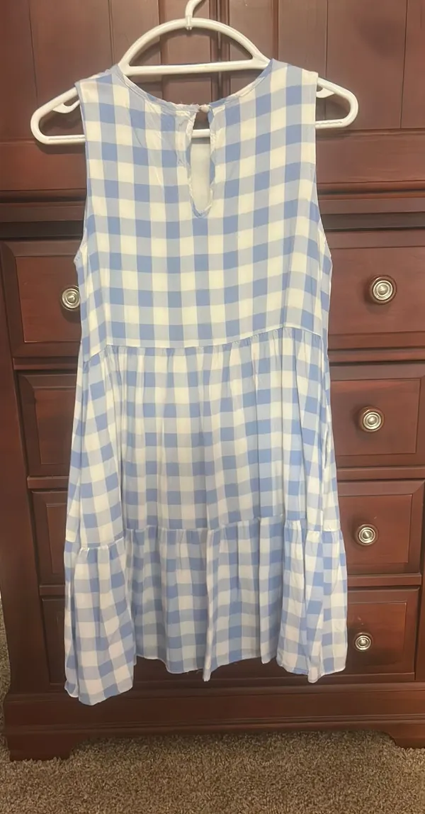 Blue gingham dress Size M - Image 2