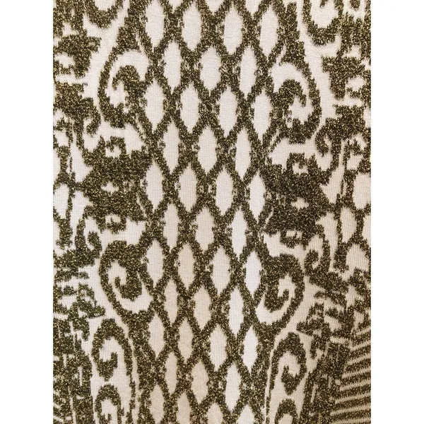 Gold Embroidered Form Fitting Dress - Image 4
