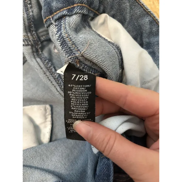 BCBGeneration Paneled Barrel Leg Denim Jeans Size 28 Contemporary Streetwear - Image 8