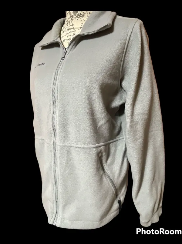 Columbia Long Sleeve Full-Zip Fleece Gray size 18/20 - Image 2