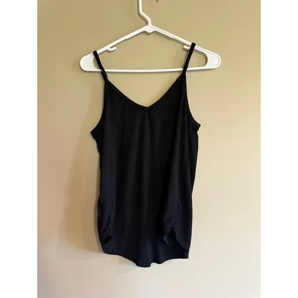 Shyanne Womens Black V-Neck Camisole Tank Top‎ Crochet Trim Small - Image 3