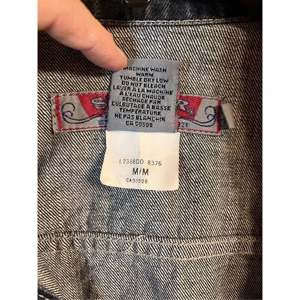 SILVER Dark Blue Jean Jacket Size Medium (2171) - Image 3