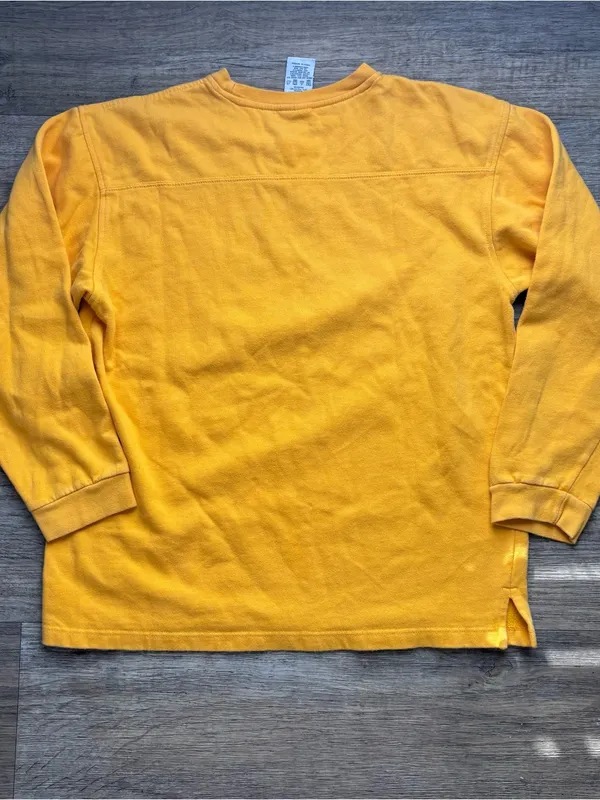 Y2K Tommy Hilfiger Yellow 'Classics' Crewneck Sweatshirt Preppy Fall Winter - Image 6