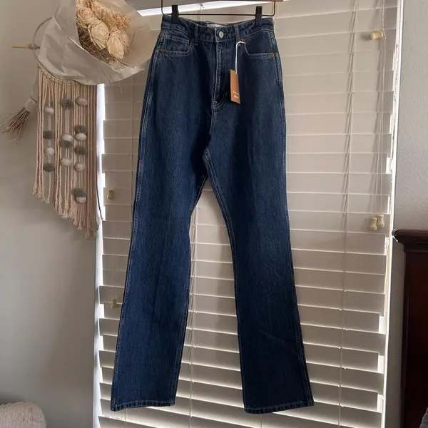 Reformation Pamela Ultra High Rise Straight Leg Jeans Wallis Wash Size 26 NWT - Image 2
