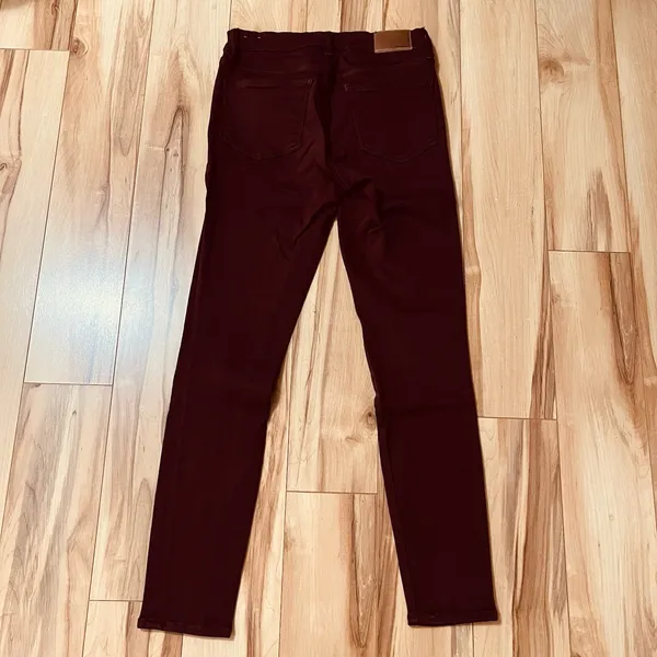 Madewell Women's Skinny Pant Sz 26x29 Maroon 19" Rise - Image 6