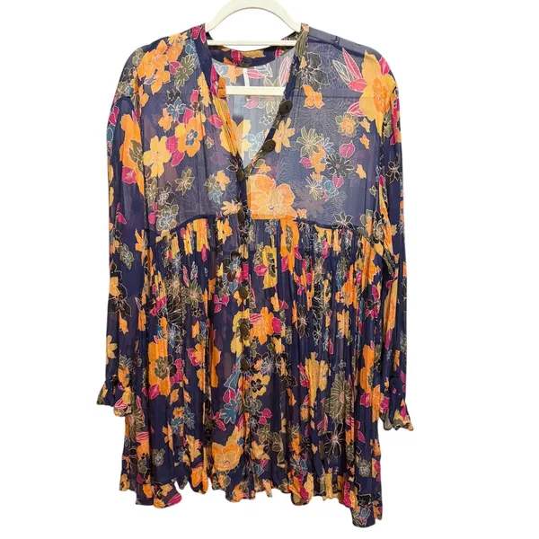 Free‎ People Everything and More Floral Tunic Dress Sz XS - Image 3