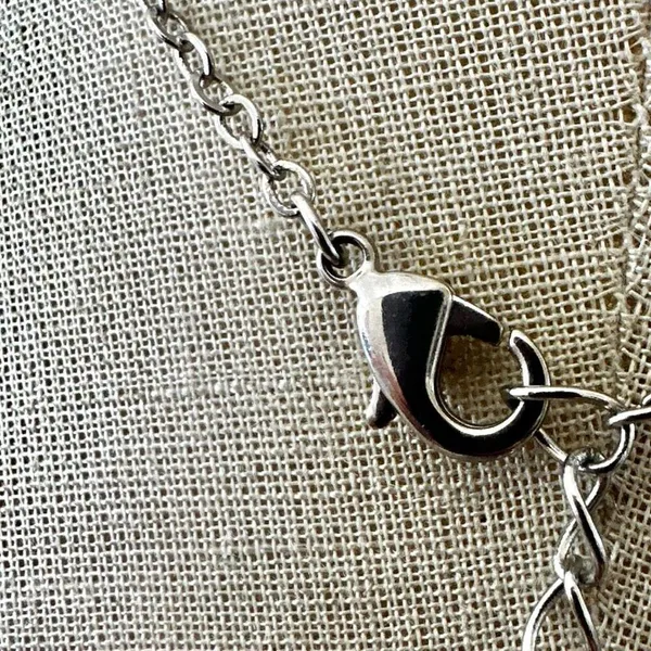 New York Yankees MLBP Necklace with Blue Crystal Drop - Image 3