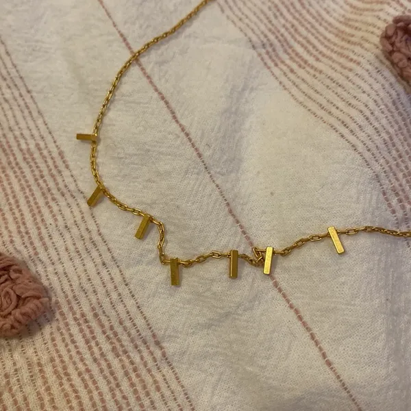 Madewell Gold Brass Adjustable Layering Necklace - Image 3