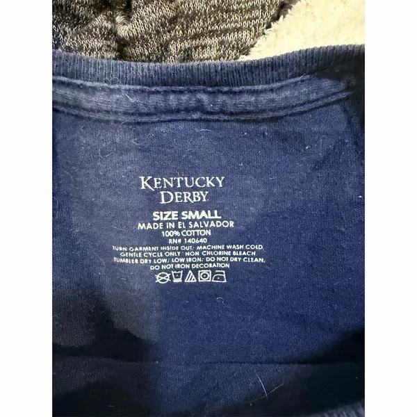 Kentucky Derby T-Shirt Womens Size S Navy Run for the Roses Graphic - Image 2