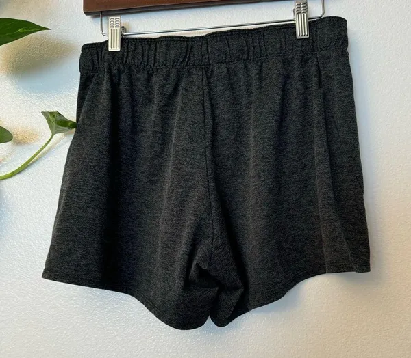 Nike Dri Fit Shorts Adult Medium Gray Swoosh Mid Rise Polyester Draw String - Image 4