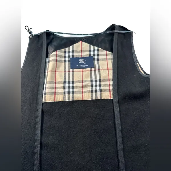 Burberry Nova Check Wool Zip In Coat LINER ONLY Vest Women’s Large Estimate EUC - Image 11