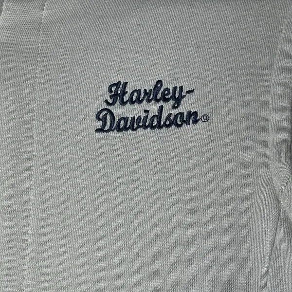Harley Davidson Women's Full Zip Sleeveless Hoodie Vest Beige‎ Size Large - Image 3