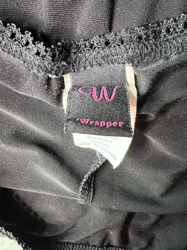 Wrapper Flared Stretch Pull-On A-Line Career Classic MIDI Skirt Black Size Med - Image 3