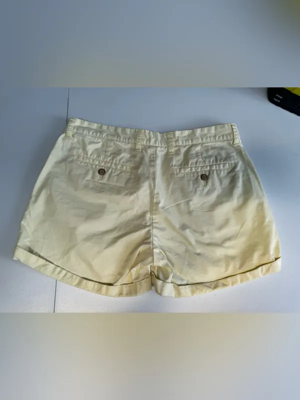 GAP Pale Yellow High-Rise Cotton Bermudas - Image 3