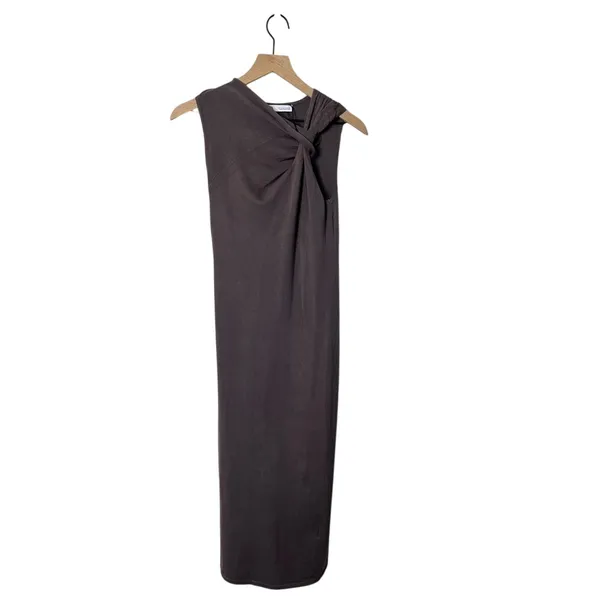 Zara Twist Knote Neck Knit‎ Midi Dress Womens Size S - Image 3