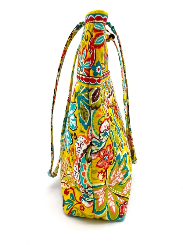 NWT Vera Bradley Provençal Floral Quilted Tote Bag Yellow Red Turquoise Print - Image 5
