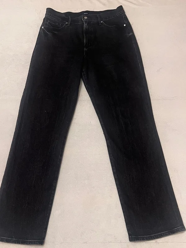 Express Women's Jean Straight high Rise Black Denim Size 8R - Image 4