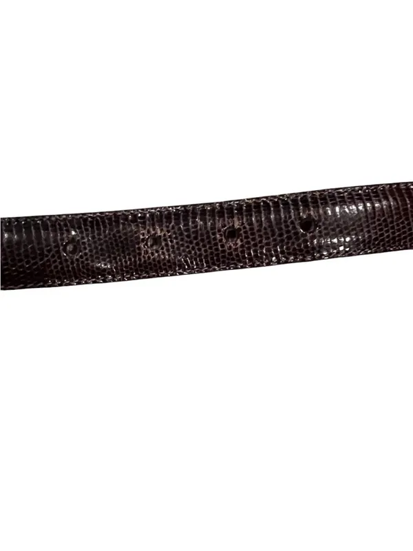 Brighton Belt , brown textured with silvertone hardware size small - Image 3