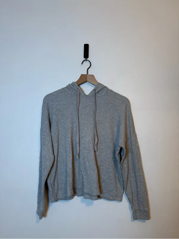 Eileen Fisher Cozy Waffle‎ Knit Hooded Top - Image 2
