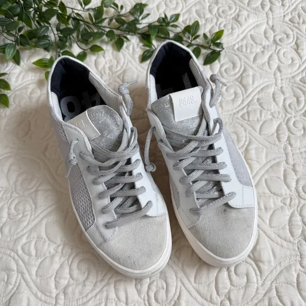 P448 Thea Low Top Sneakers in Stardust Sz EU 41 / 10.5 - Image 2