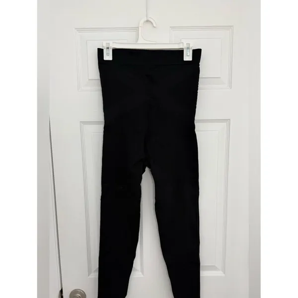 BLANQI Everyday Maternity Leggings Size Large Black Over Belly Support Knit - Image 3