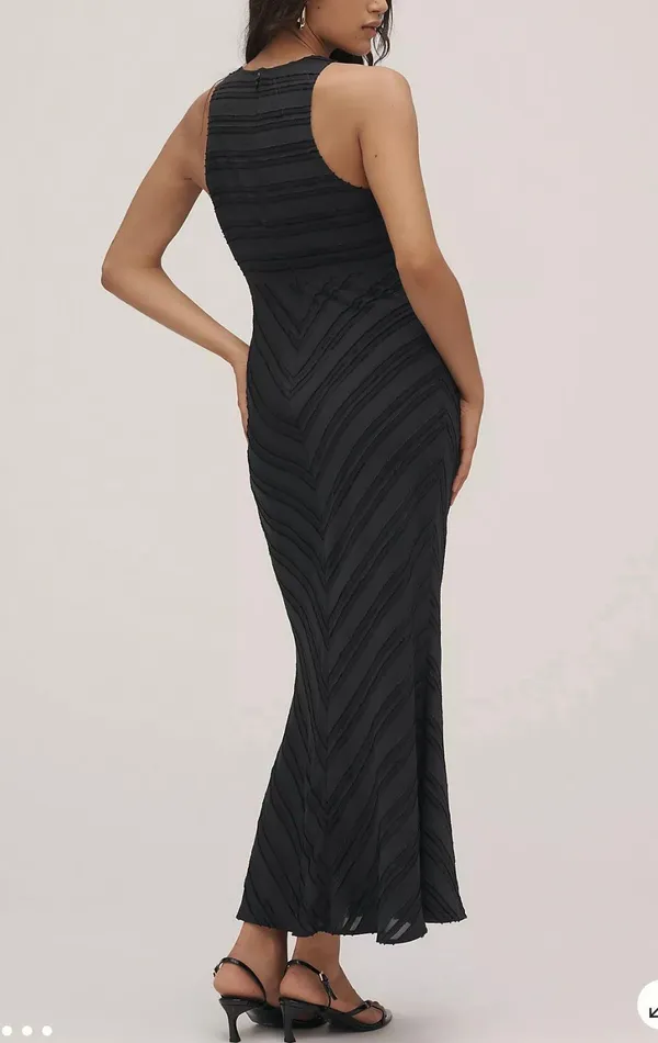 Anthropologie Maeve Textured Slip Midi Dress size xxs - Image 2