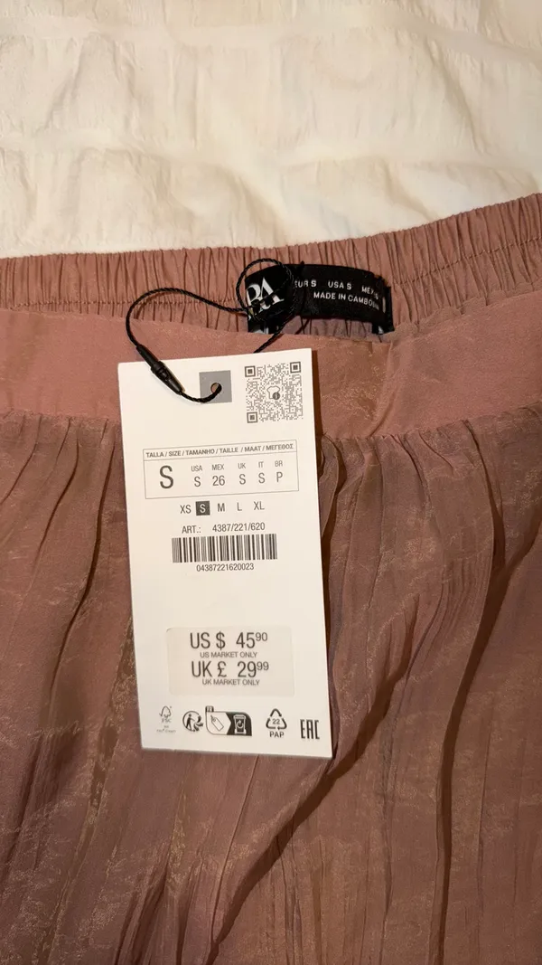 Zara sheer skirt blush pink - Image 5