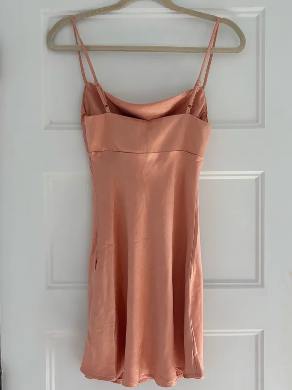 Princess Polly rosy pink silk dress - Image 3
