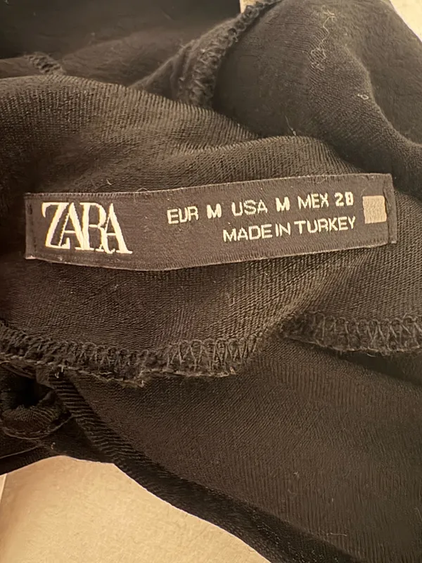 ZARA Black Satin Cowl Neck Top size medium - Image 4